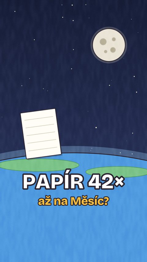 Obálka videa: Dá se papír přeložit 42× až na Měsíc?